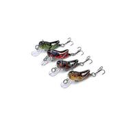 Lures Crickhopper Cricket/grasshopper Crankbait Fishing Lure, 4.5cm/3.4g(pack Of 4)