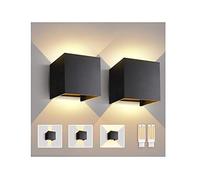 Lureshine 2 Piezas Aplique Pared Interior Bombillas G9 Reemplazables Apliques Pared Exterior Ángulo de Haz Ajustable Blanco Cálido 3000K IP44 Aluminio Lampara Pared para Dormitorio Sala de Estar Baño