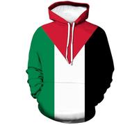 Lurhonp Sudadera con capucha de manga larga con bandera palestina, Varios colores, X-Large