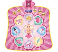 LURICO Alfombra de Baile Infantil con 9 Botones, Alfombra Música integrada, Luces LED, 3 Modos de Juego, 8 Canciones y 7 Niveles de Volumen, Navidad Cumpleaño Regalo para niñas de 3+ años