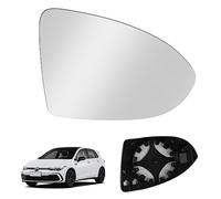 LURICO Espejo retrovisor de repuesto para Golf 7 MK7/7.5/GTI del lado derecho del pasajero con placa de respaldo, para Golf Sportsvan 2016-2018