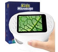 LURICO Microscopio para Niños, Microscopio Digital Portátil 1000X, 4K HD Pantalla 2.0 IPS, con Función de Foto Video, Regalo para Niños 4-12 Años (Estudios en Casa, Aventuras al Aire Libre) (Blanco)