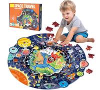 LURNODY 128 Piezas Rompecabezas de Espacio, Puzzle Planetas, Puzzle Sistema Solar para Niños, Regalos para Niños 3-8 Años Juegos Educativos Infantiles Espacio