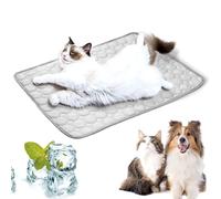 LURNODY 50 x 40 cm Manta Refrescante para Gatos Colchoneta para Perros Verano Cama Refrescante Perro, Adecuado para Enfriamiento del Asiento del Automóvil de La Perrera del Sofá del Piso(Gris S)