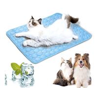LURNODY 50 x 40 cm Manta Refrescante para Gatos Colchoneta para Perros Verano Cama Refrescante Perro, Adecuado para Enfriamiento del Asiento del Automóvil de La Perrera del Sofá del Piso（Azul S）