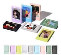 LURNODY 9 Piezas Marco de Fotos de 3 Pulgadas Colorido, Mini Marcos de Fotos, 9,2 × 6,1 cm, Pequeños, Juego de Marcos Pequeños, Polaroid Marco de Fotos DIY para Film y Foto de Cámara Instantánea