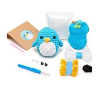 LURNODY Kit de Ganchillo para Principiantes, DIY Relleno Peluche Kit Ganchillos Crochet, Kit de Aprendizaje de Ganchillo para Adultos y Niños para Mochila Llavero Pequeño Colgante