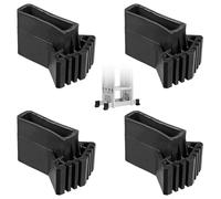 lurora2021 4 Piezas Pies de Escalera Patas de Goma Escalera Patas de Escalera Antideslizantes Tapa para Patas de Escalera para Escaleras Telescópicas,Escaleras de Ingeniería,Escaleras de Espiga(Negro)