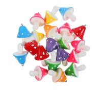 Lurrose 1 Juego Colgante De Hongo Champiñón Collar De Setas Colgantes De Setas Cuentas Sueltas De Hongos Vistoso Colgante De Llavero De Seta Lindos Accesorios Decoración Resina 20 Piezas