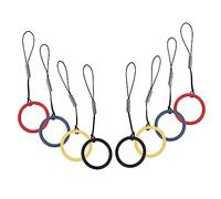 Lurrose 1 Juego Correa De Teléfono Móvil Con Anillo Anticaída Y Lanyard Multifuncional Soporte Para Dispositivos Electrónicos Colores Negro Para Claves Y Accesorios 8 Piezas