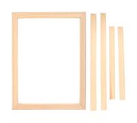 Lurrose 1 juego de bastidores para lienzos DIY: kit de marcos de madera de 16x12 pulgadas, fácil de ensamblar para impresiones, pósteres, pinturas al óleo, bordados y tapices.