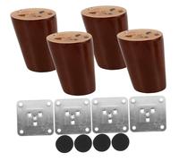 Lurrose 1 Juego Patas de Mesa de Madera Maciza Pata de Escritorio Patas de Escritorio Ajustables Apoyo Patas del sofá Reemplazos Bench pies de Muebles de Madera Muebles sofá Patas Marrón