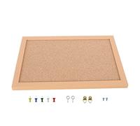 Lurrose 1 juego Tablero de Corcho Doble Cara con Marco de Tablero de Anuncios para Pared Incluye Chinchetas y Ganchos para Oficina y Aula