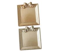 Lurrose 1 Juego Trays Retro para Fotografía Accesorios de Decoración Dorado y Plateado