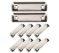 Lurrose 10 Clips Metálicos para Portapapeles Multifuncionales Sujeción Fuerte, Ideales para Uso en Tableros de Archivos, Portapapeles de Enfermería y Oficina, Tamaño Compacto