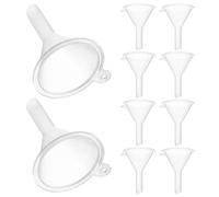 Lurrose 10 Embudos de Plástico Pequeños para Cocina, Mini Embudos Portátiles para Líquidos, Loción y Aceite, 10 Piezas para Llenar Botellas Pequeñas, Uso en Viajes y Cosméticos