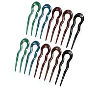 Lurrose 10 Horquillas Cabello de Resina en Forma de U, Estructura Resistente y Diseño Ligero, Accesorios Elegantes para Mujeres y Adolescentes en Eventos y Salidas