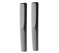 Lurrose 10 Peines de Plástico Antiestáticos para Peluquería Diseño de Doble Diente y Color Negro Ideales para Salones de Belleza y Cuidado del Cabello