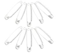 Lurrose 10 piezas Alfileres de Seguridad con Cristales de Rhinestone Set de Pines Decorativos Ajustables para Ropa Faldas Suéteres y Accesorios de Moda