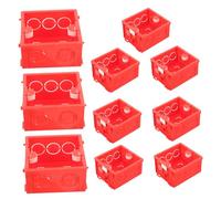 Lurrose 10 Piezas Caja De Conexiones Enchufe De Pared Tipo 86 Salida De Receptáculo Casos Cajas Blancas Cubiertas De Salida El Plastico