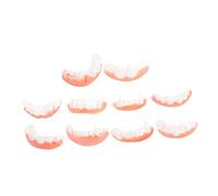 Lurrose 10 Piezas De Dentaduras Postizas De Halloween Blanco Traje De Baile De Graduación Traje Blanco Disfraces Para Halloween Dientes Adul Dientes De Vampiro Colmillos Zombie Dentaduras
