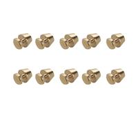 Lurrose 10 Piezas de Pernos de Cobre para Bolsas Base de Tornillo Dorados y Bordes Lisos, Ideales para Accesorios Hechos a Mano y Artesanía Especial