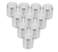 Lurrose 10 Piezas perilla de potenciometro perilla de volumen de guitarra doblar control perilla de sonido de guitarra perillas de volumen de bajos útiles aleación de aluminio Plata