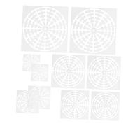 Lurrose 10 Piezas Plantillas Mandala Reutilizables para Pintura Herramientas de Punteado Resistentes con Líneas Precisas para Arte Piedra Lienzo para Manualidades y Decoración Hogar