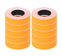 Lurrose 10 Rollos de Etiquetas Adhesivas en Rollo de Papel para Etiquetadora Modelo 6600 Etiquetas de Precio Naranjas Recambio para Marcadores de Precios en Supermercados y Comercios