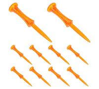 Lurrose 10 Tees de Golf de Plástico y Duraderos Diseño Integrado de tee y Pin, Forma de Rueda de 83 Mm para Uso Interior y Exterior