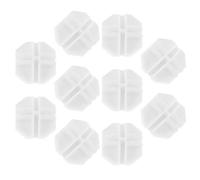 Lurrose 10 Unidades Conectores de Plástico Blanco y Ahorro de Espacio Diseño de Ranura Especial y Múltiples Ranuras , Fácil Limpieza para Organizador de Armario y Zapateros