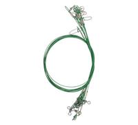 Lurrose 10 Unidades de Líderes de Pesca de Acero Inoxidable 150 LB con Eslabones Giratorios para Pesca en Agua Salada y Mar Profundo Alta Resistencia