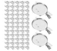 Lurrose 100 Discos de Hierro con Clip para Broches Decorativos, Base para Broches DIY de 3 Cm, Accesorios para Manualidades y Joyería Hecha a Mano