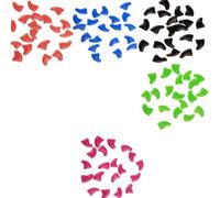 Lurrose 100 Fundas para Uñas de Gato de Plástico, Diseño Preciso y Protección contra Arañazos, Tamaño L para Gatos y Perros, Paquete de 100 Piezas Color Aleatorio
