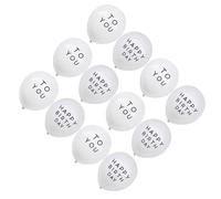 Lurrose 100 Globos de Látex de 12 Pulgadas y Negros Kit de Globos de Cumpleaños Letras Happy Birthday To You Decoración para Fiesta para Eventos y Celebraciones