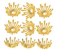 Lurrose 100 Piezas Accesorios de Metal para Diademas de Flores Diy Horquillas Decorativas para Manualidades Adornos Chic para Eventos y Bodas