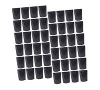 Lurrose 100 Piezas Bolsa esmerilada Transparente Bolsas de Embalaje Reutilizables Storage Bags Pack Manualidades Bolsas resellables para Exteriores pequeños Bolsa sellable Black