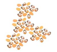 Lurrose 100 Piezas de Abejas de Madera Autoadhesivas para Manualidades y Joyería, Material Sintético, Diseño Delicado y Creativo para Decorar Pendientes