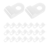 Lurrose 100 Piezas de Clip de Montaje para Gestión de Cables de 3/16 Pulgadas en Pvc Blanco Soporte para Cables, Adecuado para Uso en Interiores y Salas de Estar