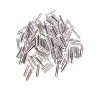Lurrose 100 Piezas de Puntas de Metal para Cordones de Zapatos Plata, Clip Fácil de Prensar para Reparación y Decoración en Zapatillas y Calzado