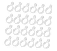 Lurrose 100 Piezas Ganchos de Plástico Blanco Antideslizantes para Ropa Clips Resistentes para Perchas y Bastidores de Secado Sujetadores Estables para Tubos para Colgar Prendas y
