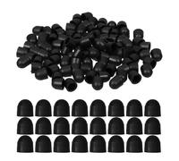 Lurrose 100 Piezas Tapas de Protección para Tuercas Hexagonales, Cubiertas de Pernos de Pe, Negras, 6x10, 100 Uds, para Tornillos y Pernos, Maquinaria y Automoción