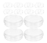 Lurrose 100 Placas de Cultivo Celular de Plástico Transparente de 35mm Tapa para Experimentos de Laboratorio y Estudios Microbiológicos Científicos