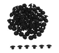 Lurrose 100 Unidades Tapones de Silicona para Agujeros de Tornillos en Tablero Perforado Negro Diseño Antideslizante y Reutilizable para Centros de Entretenimiento en Casa