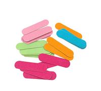 Lurrose 100pcs Mini limas de uñas Tablero de impresión Bustres de uñas de madera Herramientas de manicura desechables para limas de uñas (colores aleatorios)