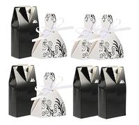 Lurrose 100piezas Cajas De De Bodas De Diseño Elegantes Contenedores Para Favors De Fiesta Para Invitados y Decoración De
