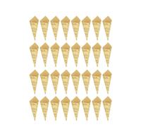 Lurrose 100piezas Tarjetas Vintage Flores Secas Conos De Papel Kraft Para Hacer Uno Mismo Cajas De Dulces Para Regalos De Boda Decoración De Mesas Para Eventos