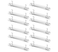 Lurrose 12 Anillas Metálicas para Encuadernación A7 Clips para Carpetas de 2 Anillos Diámetro Interior de 2 CM Pack de 12 Unidades Ideales para Organizar Hojas Sueltas y Cuadernos DIY