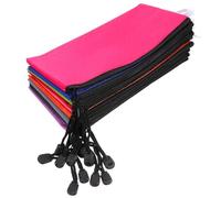 Lurrose 12 Bolsas de Papelería Portaarchivos A6 de Tela Oxford Cremallera, Portátiles y Duraderas para Oficina, Viaje o Almacenamiento Escolar Color Aleatorio