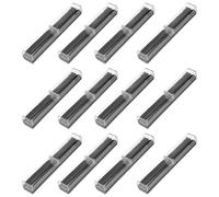 Lurrose 12 Cajas para Bolígrafos Pequeñas Negras, Estuches para Lápices Translúcidos de Plástico, Porta Bolígrafos Individuales Compactos para Organización y Almacenamiento en Oficina